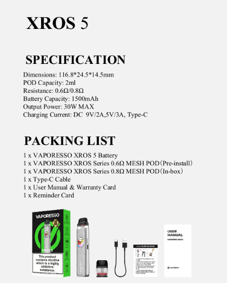 Vaporesso XROS 5 Vape Kit