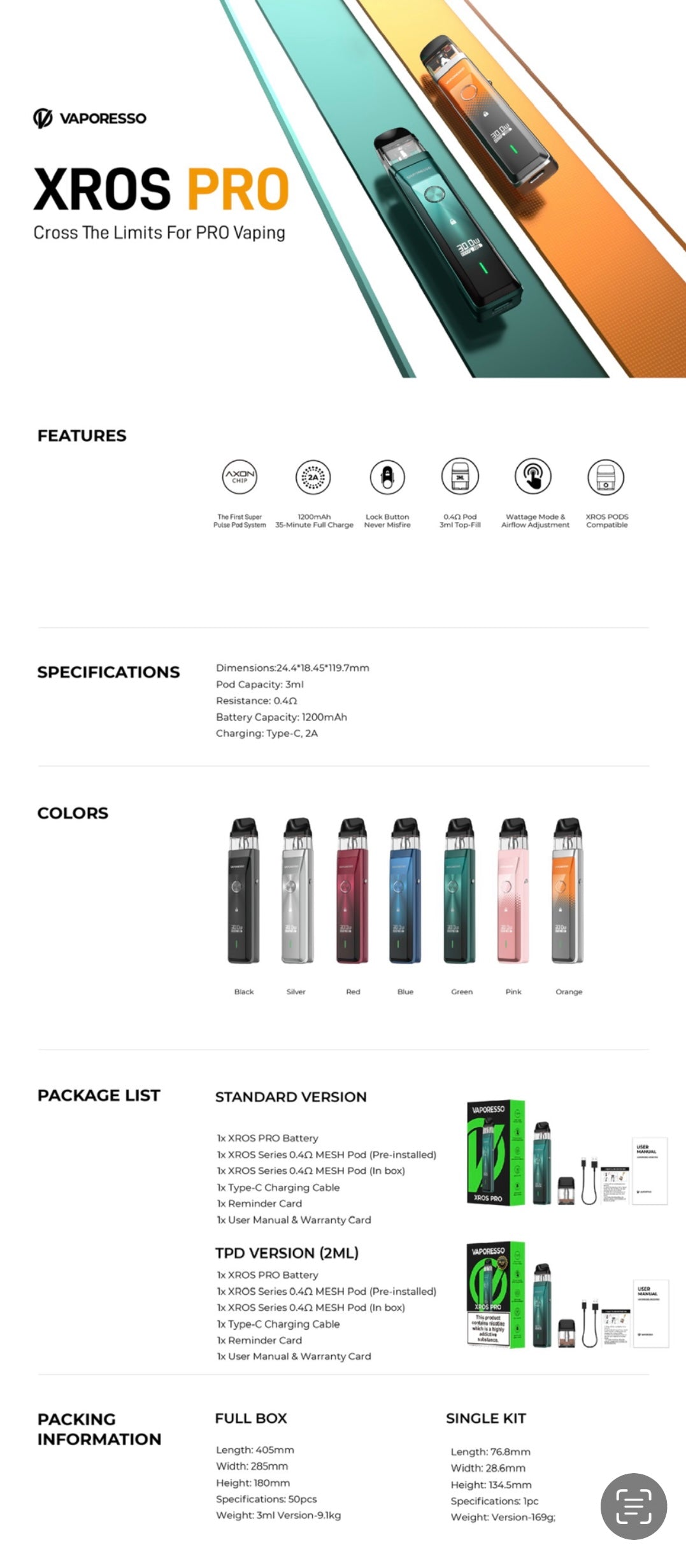 Vaporesso XROS Pro Vape Kit